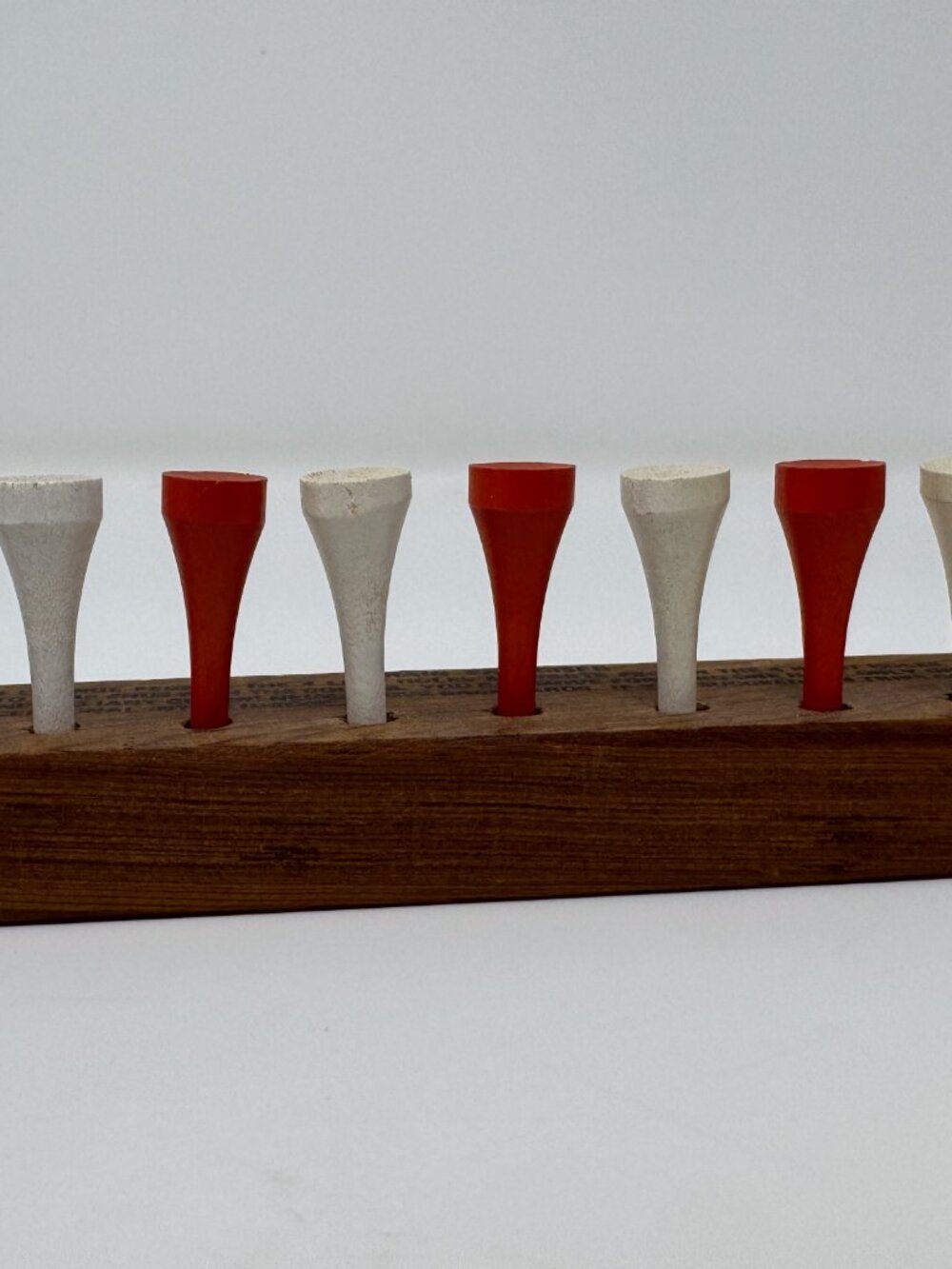 Vintage Wooden Peg Solitaire Puzzle Brain Teaser Game